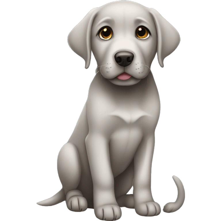 Grey Labrador puppy emoji