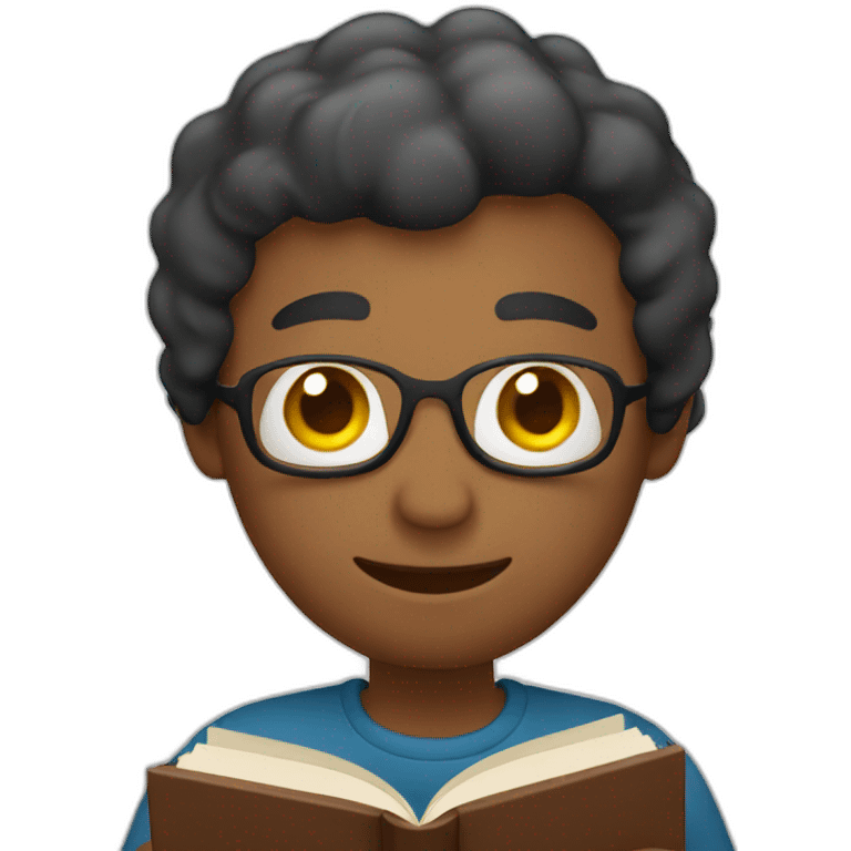 man holding a book emoji