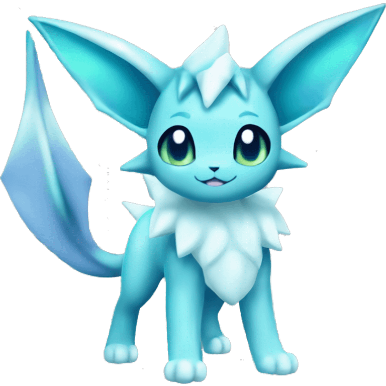 Kawaii Gorgeous Beautiful Shiny Sparkly Vaporeon-Glaceon-Pokémon full body emoji