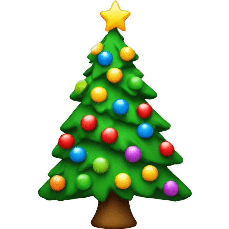 Colorful Christmas tree emoji