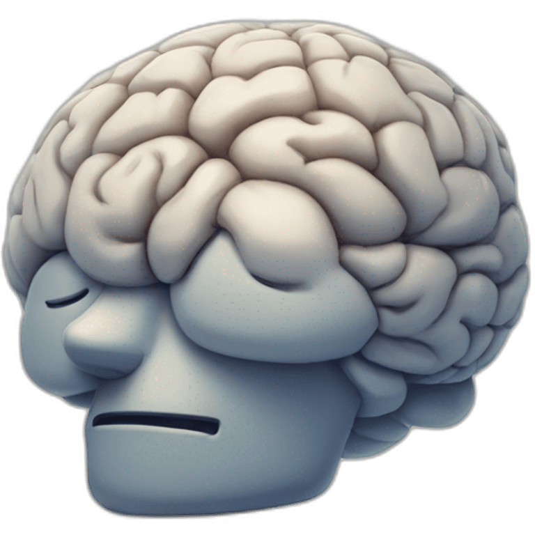 brain taking a nap emoji