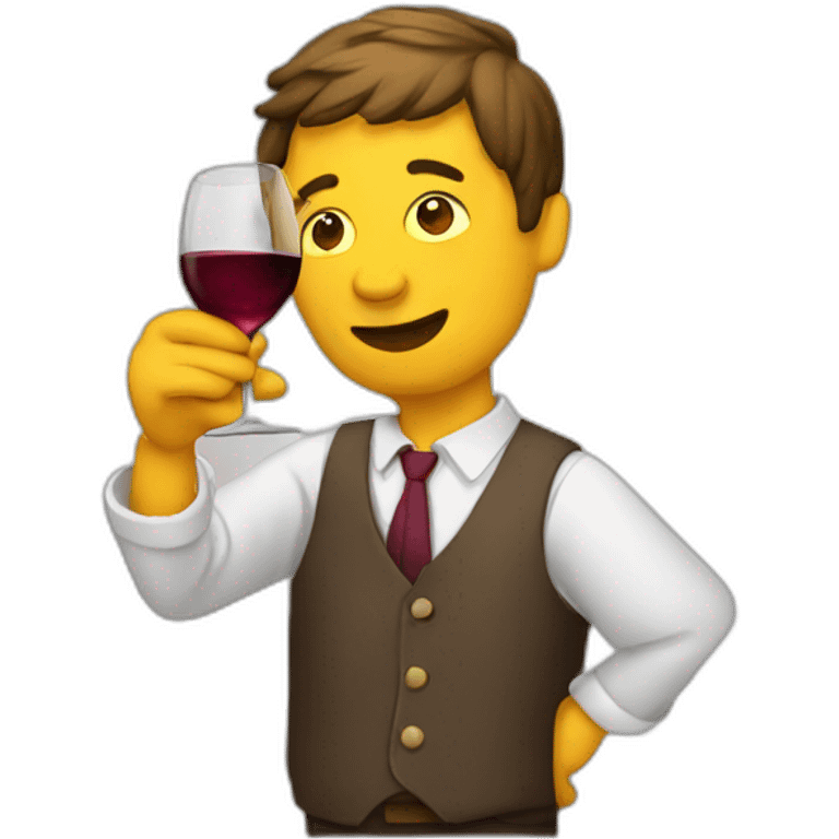 drunk drinking wine emoji