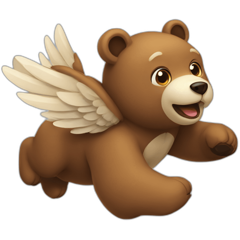 flying bear emoji