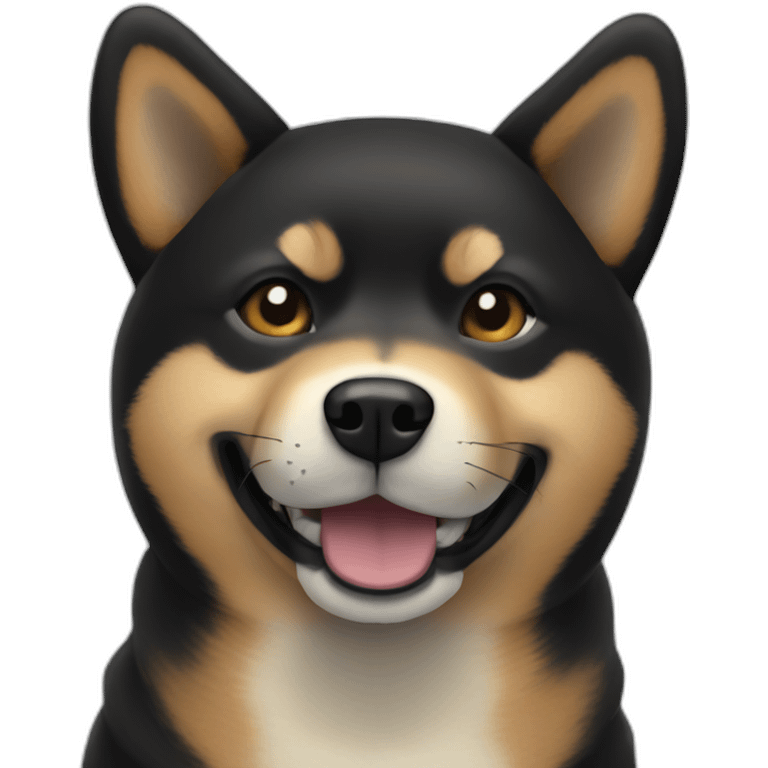 Black Shiba inu emoji