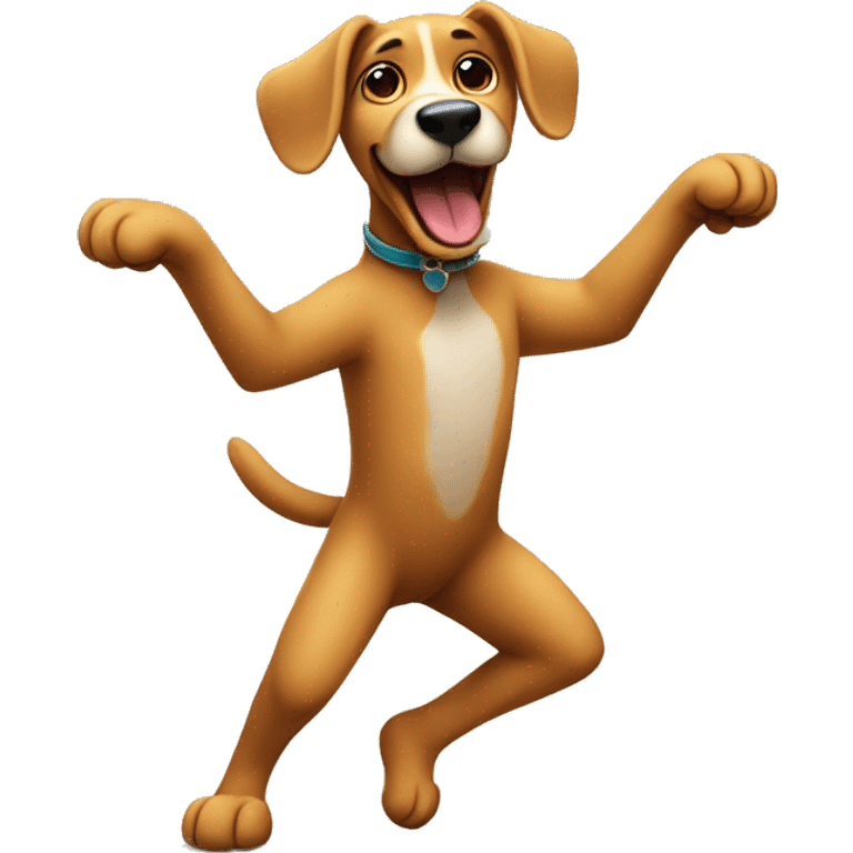 Dog dancing  emoji