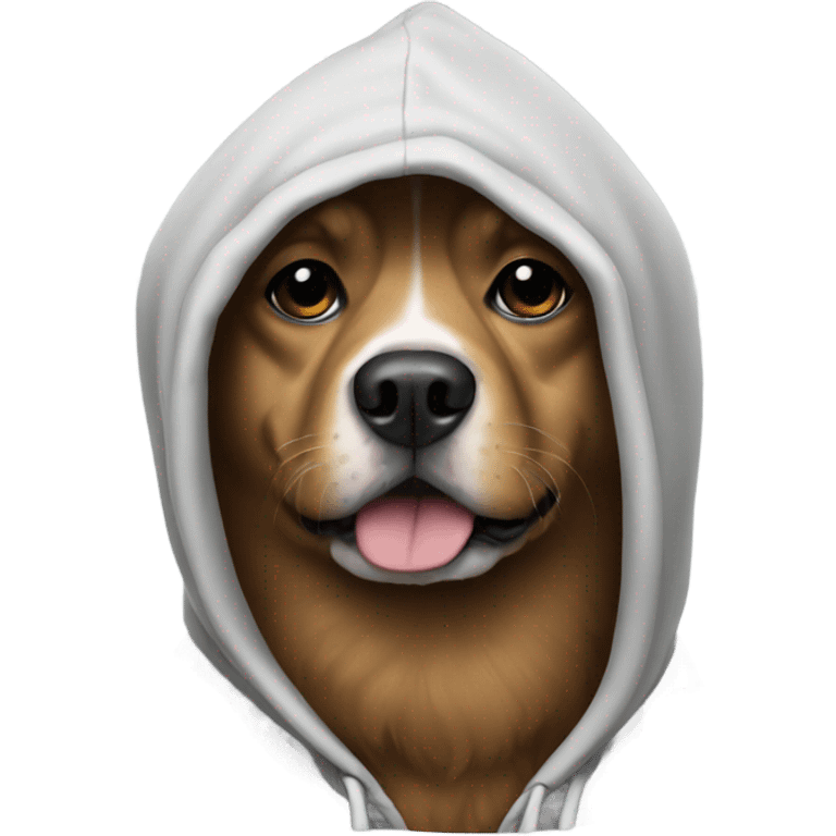 Dog with a hoodie  emoji