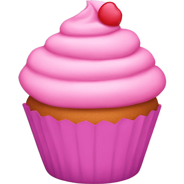 Pink cupcake emoji