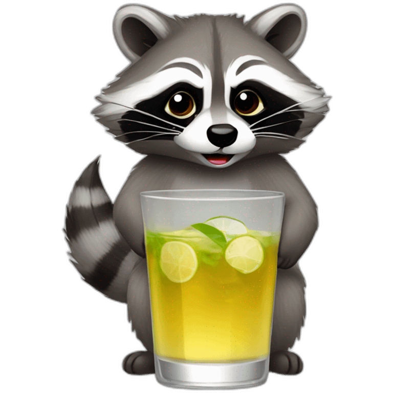 Racoon drink vodka emoji