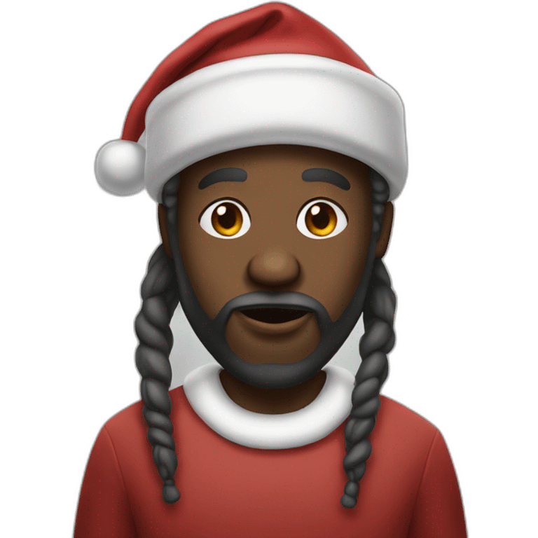 Black Santa with dreadlocks emoji