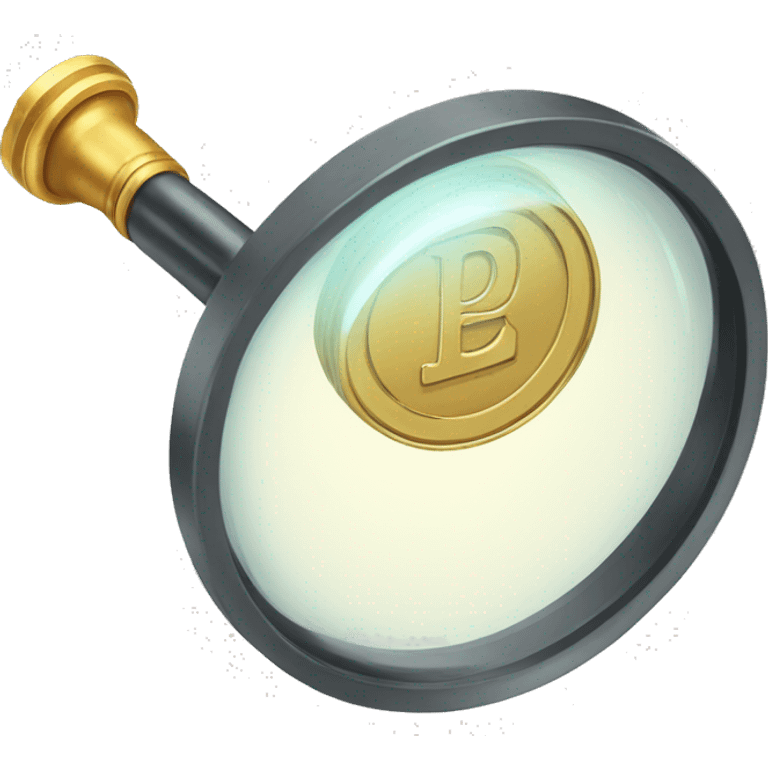 coin magnifying glass emoji