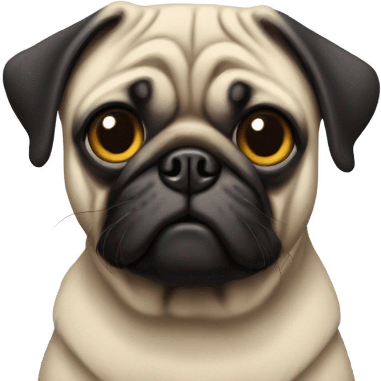 Pug negro emoji