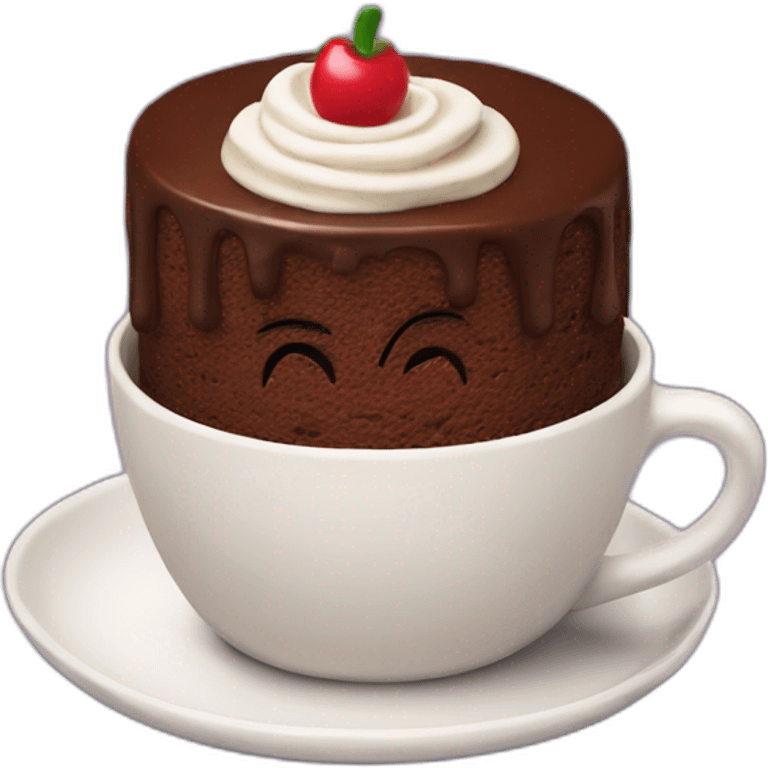 Chocolate mug cake emoji