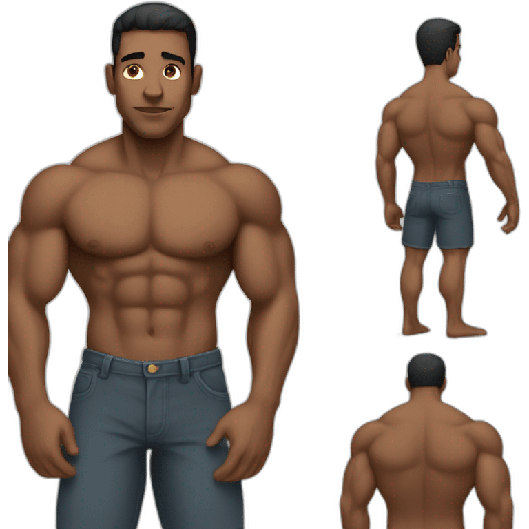 short and muscular man emoji