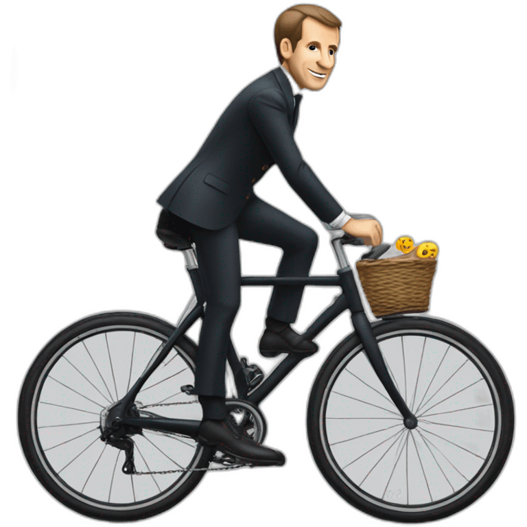 macron sur vélo emoji