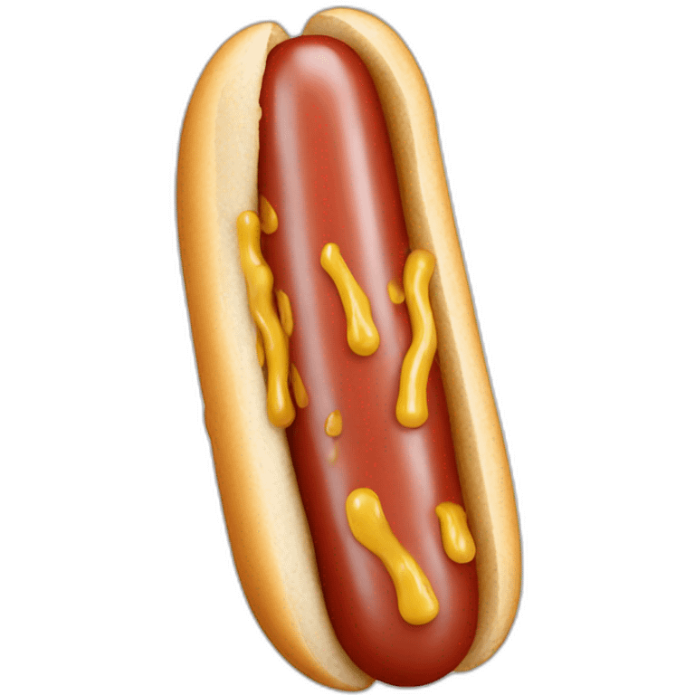 Dripping wet hotdog emoji