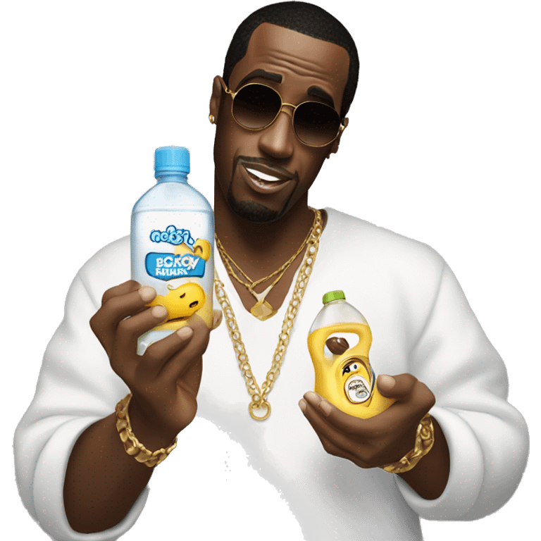 p diddy holding baby oil emoji