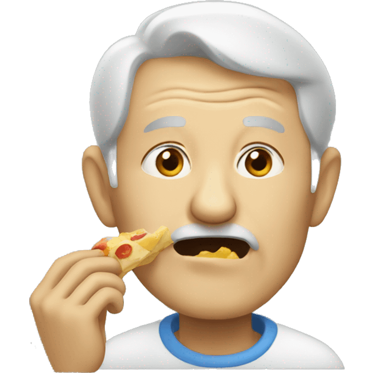 Old man eating emoji