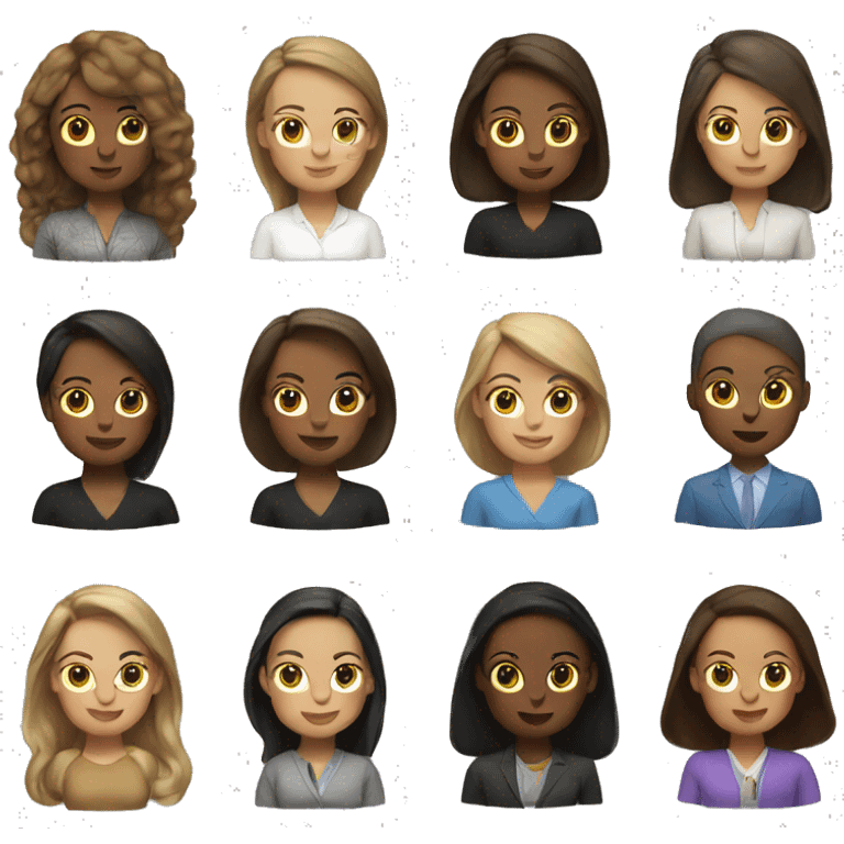 Memoji manager young woman no neck emoji