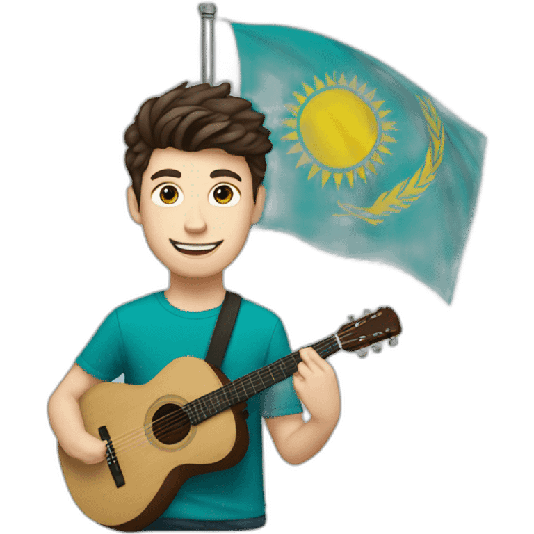 Shawn mendes with Kazakhstan flag emoji