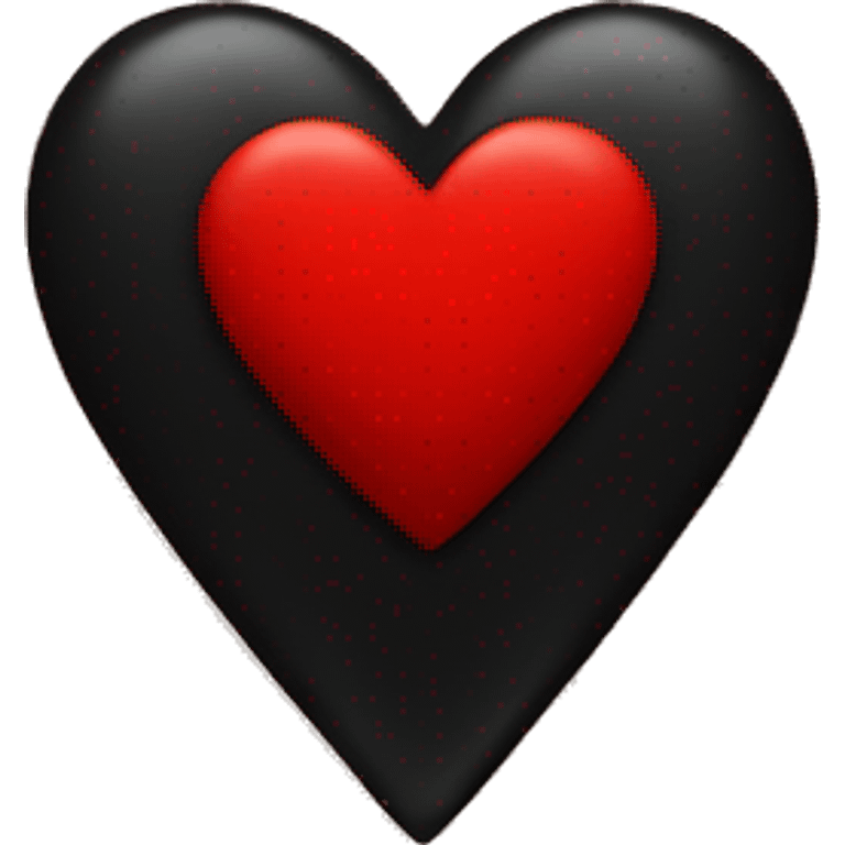 Black and red heart emoji