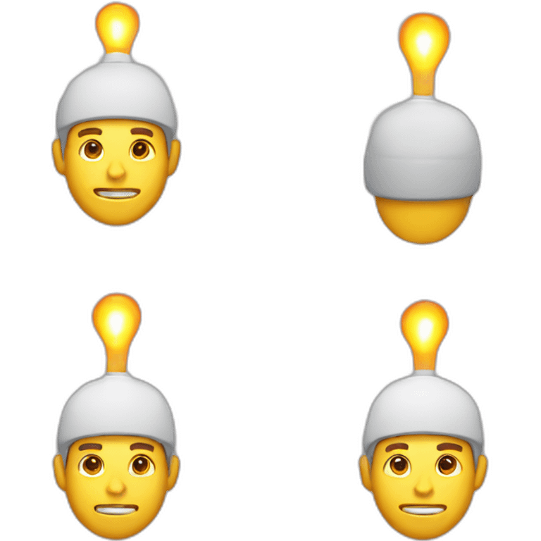 guy with gas and light on top of head emoji