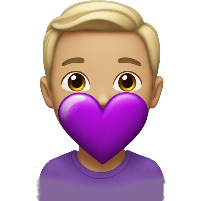 pala con corazon morado emoji