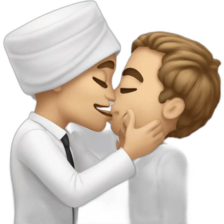 emmanuel macron kiss a mummy emoji