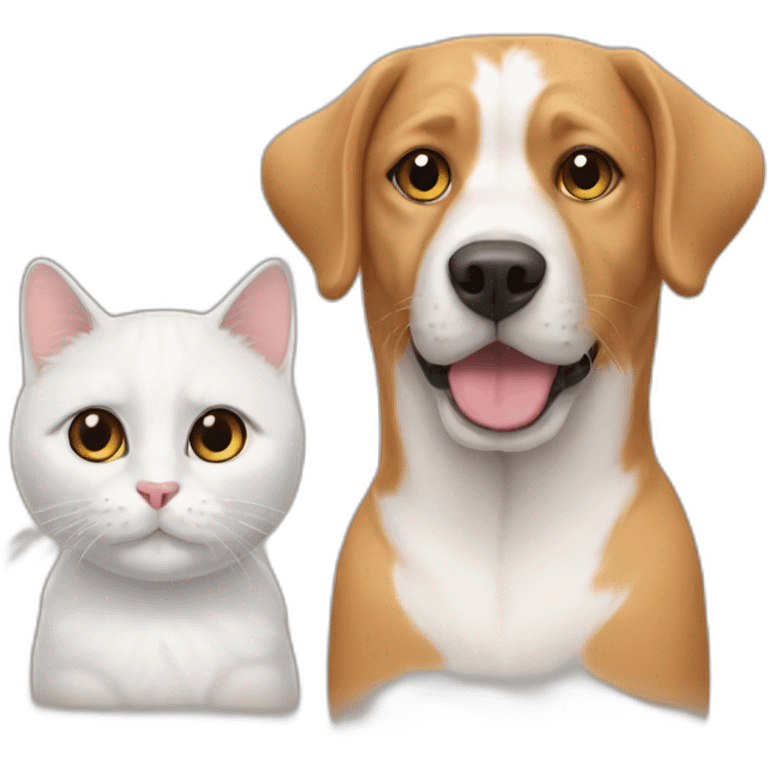 Cat and dog combination  emoji