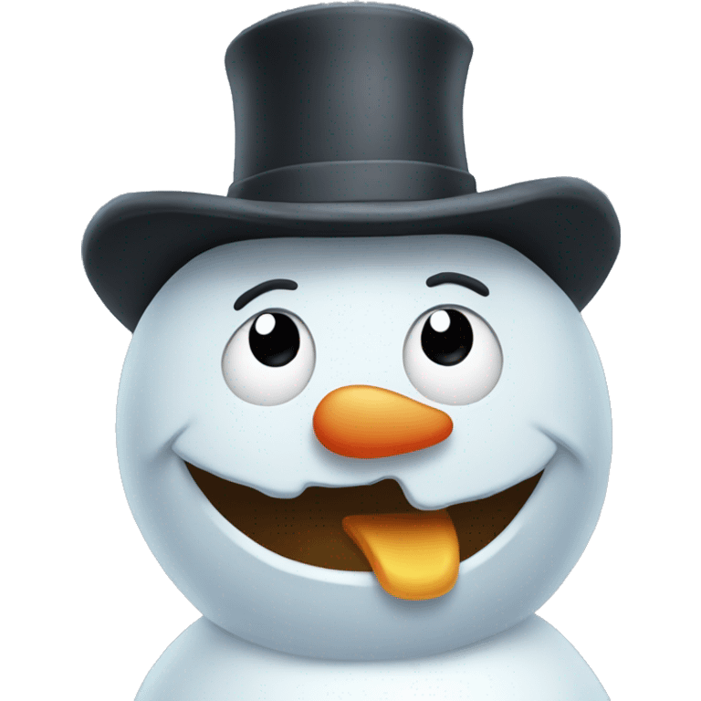 Gassy snowman emoji