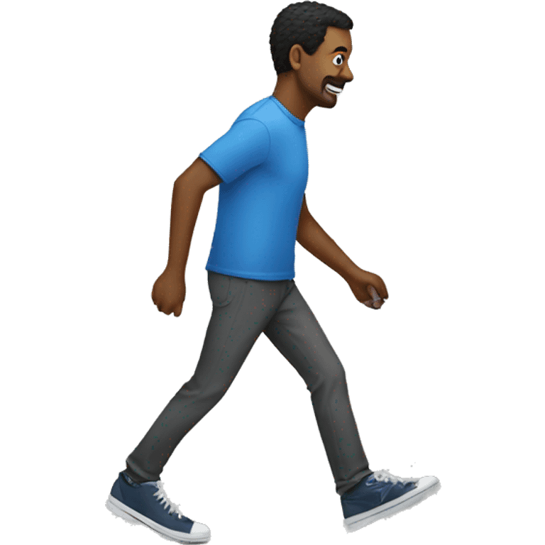 man walking with electricity shoes emoji