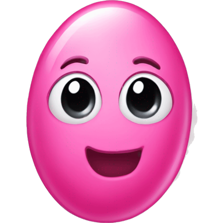 A pretty pink jellybean emoji