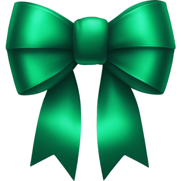 Emerald green bow emoji