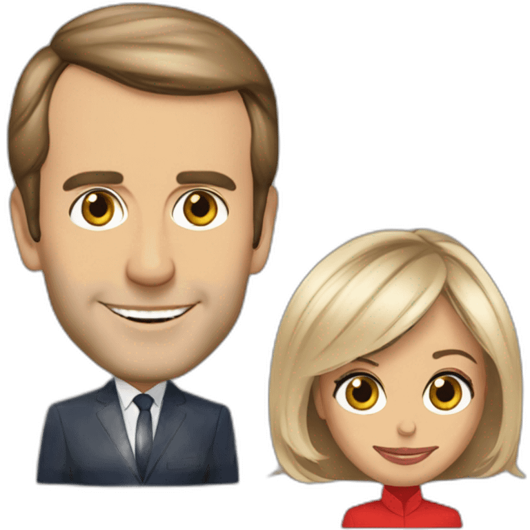 Emanuel macron et Brigitte macron emoji