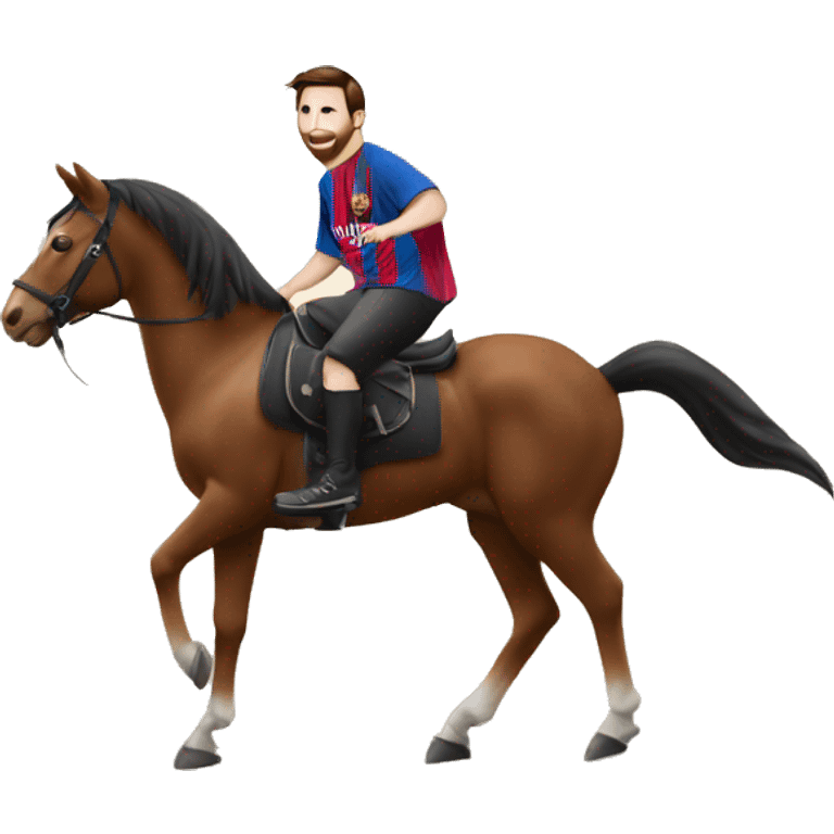 Messi sur un cheval  emoji