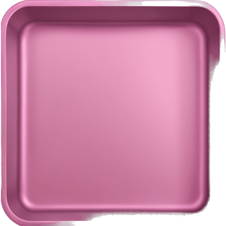 Realistic empty metallic pink baking pan with handles. emoji