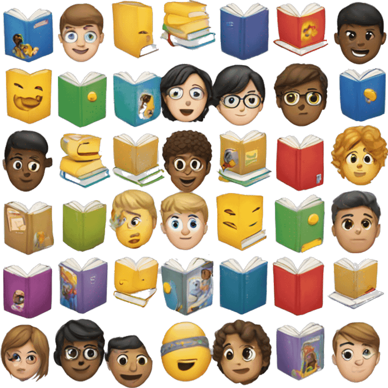 10 student books emoji