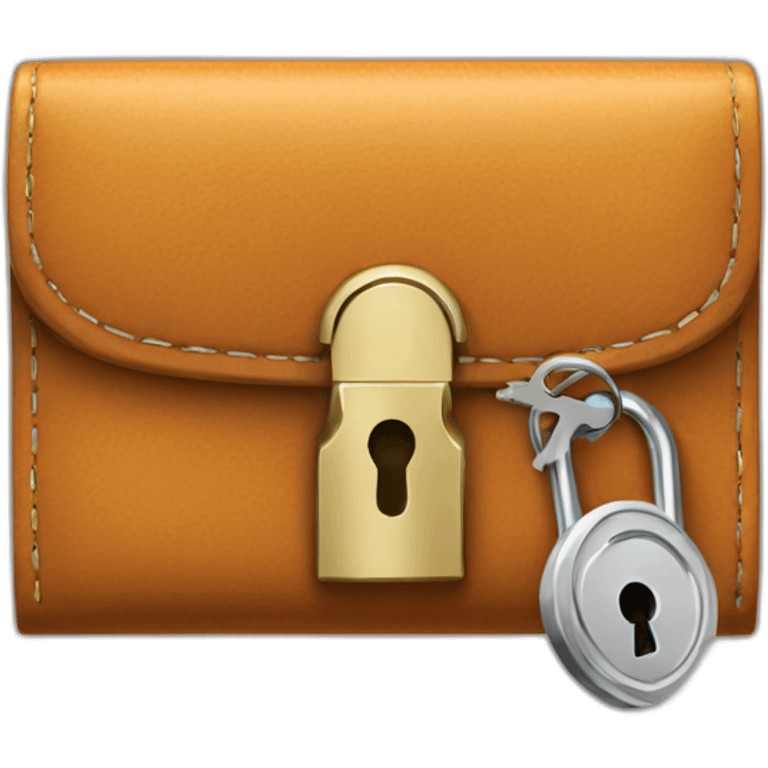 wallet with lock and key emoji