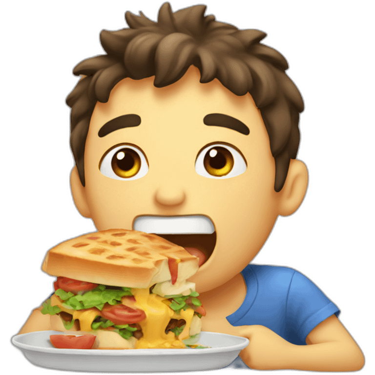 hungry boy eating girlfriend emoji