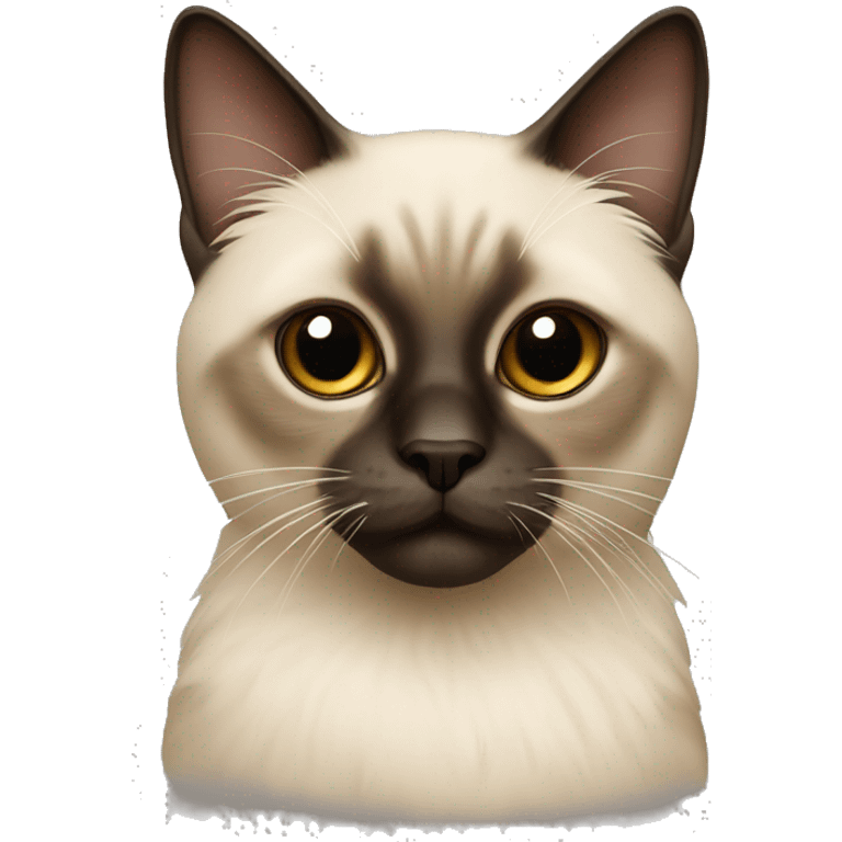 fluffy siamese cat  emoji