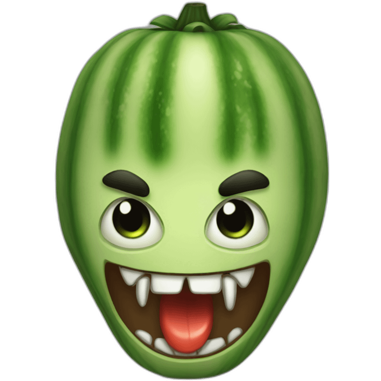 Cantaloupe-skin-vampire emoji