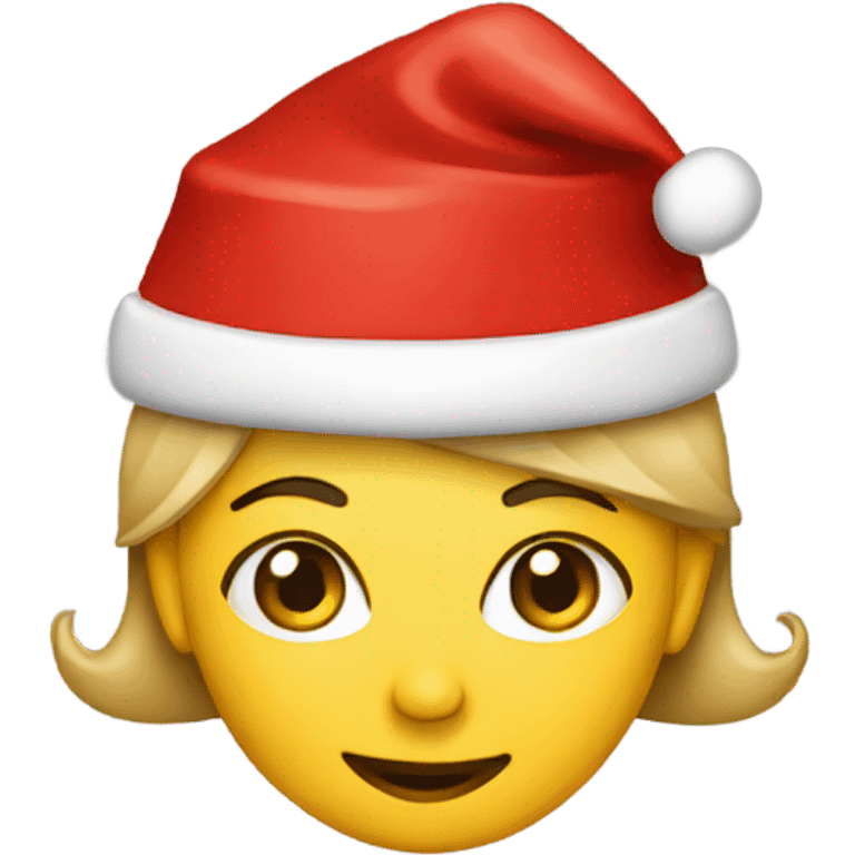 A flight attendant in Santa hat emoji