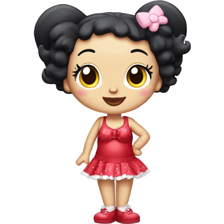 Betty boop dressed as hello kitty  emoji