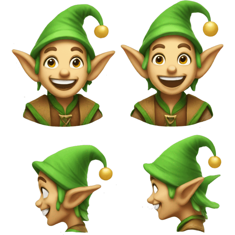 Laughing elf emoji