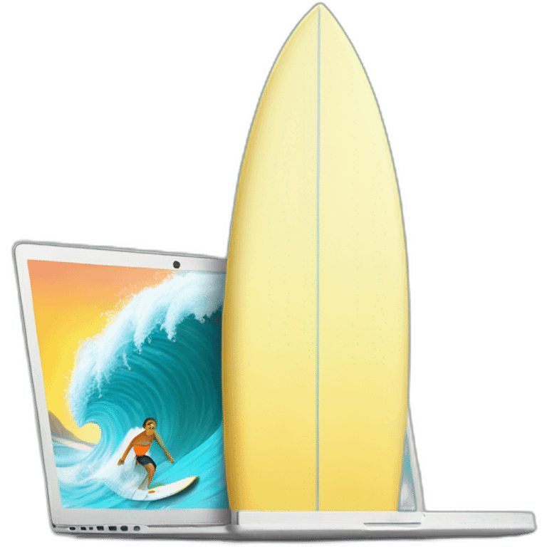 surfing laptop emoji