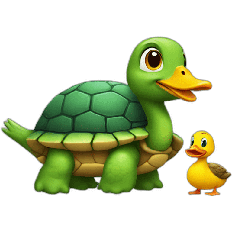 turtle and duck emoji