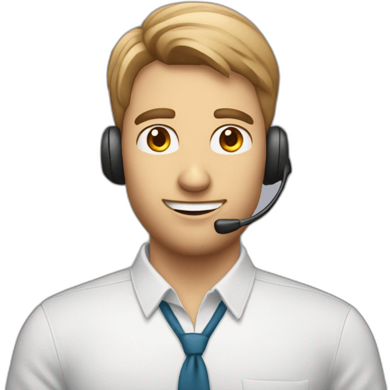 call center customer support man emoji