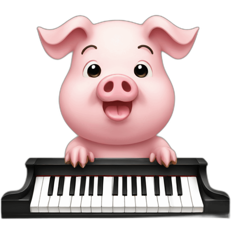 pig with piano emoji