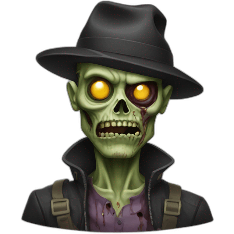 Zombie man with hat emoji