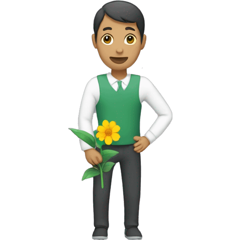 Human with flower in a hand emoji