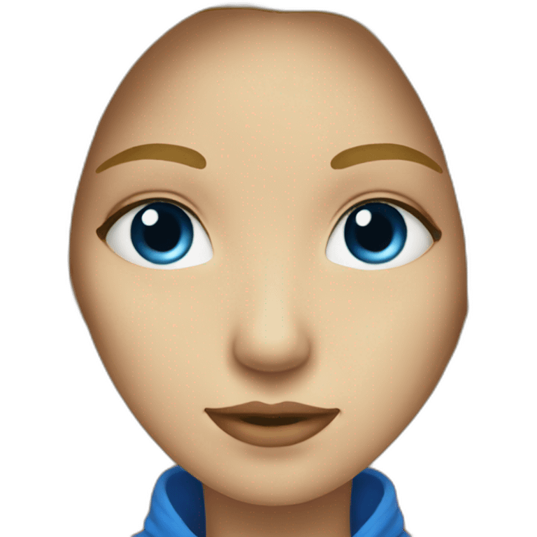 Fille blonde au yeux bleu emoji